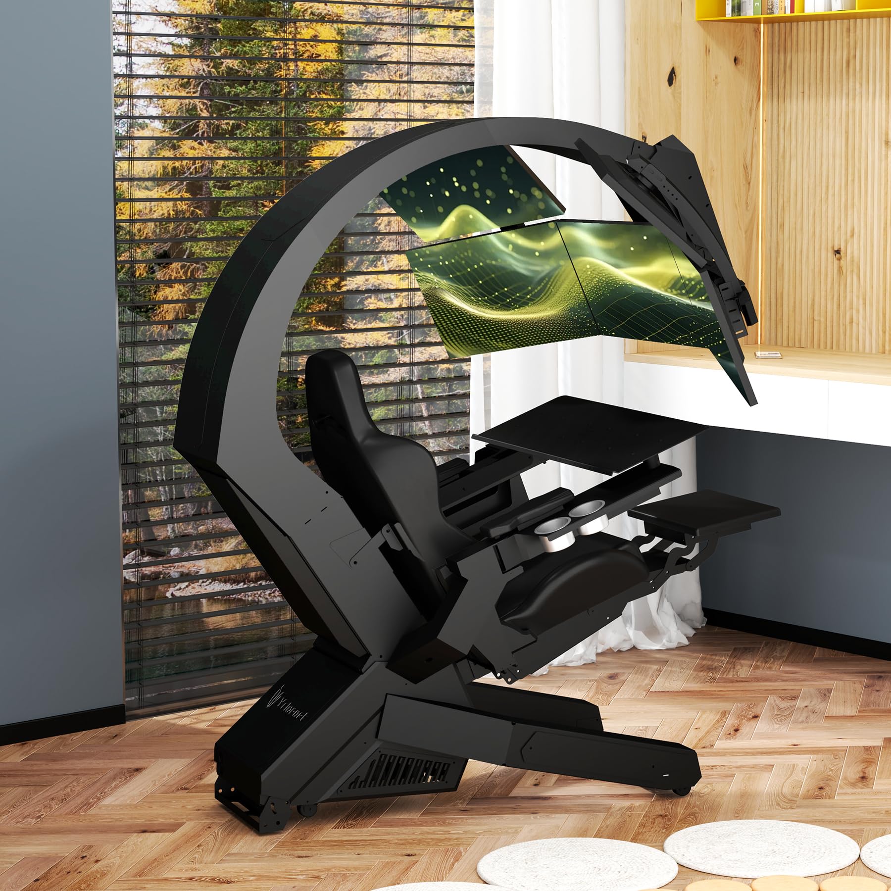 Amazon.com: Ycloroet Zero Gravity Gaming Cockpit - 5-Screen